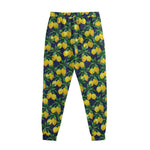 Tropical Lemon Pattern Print Sweatpants