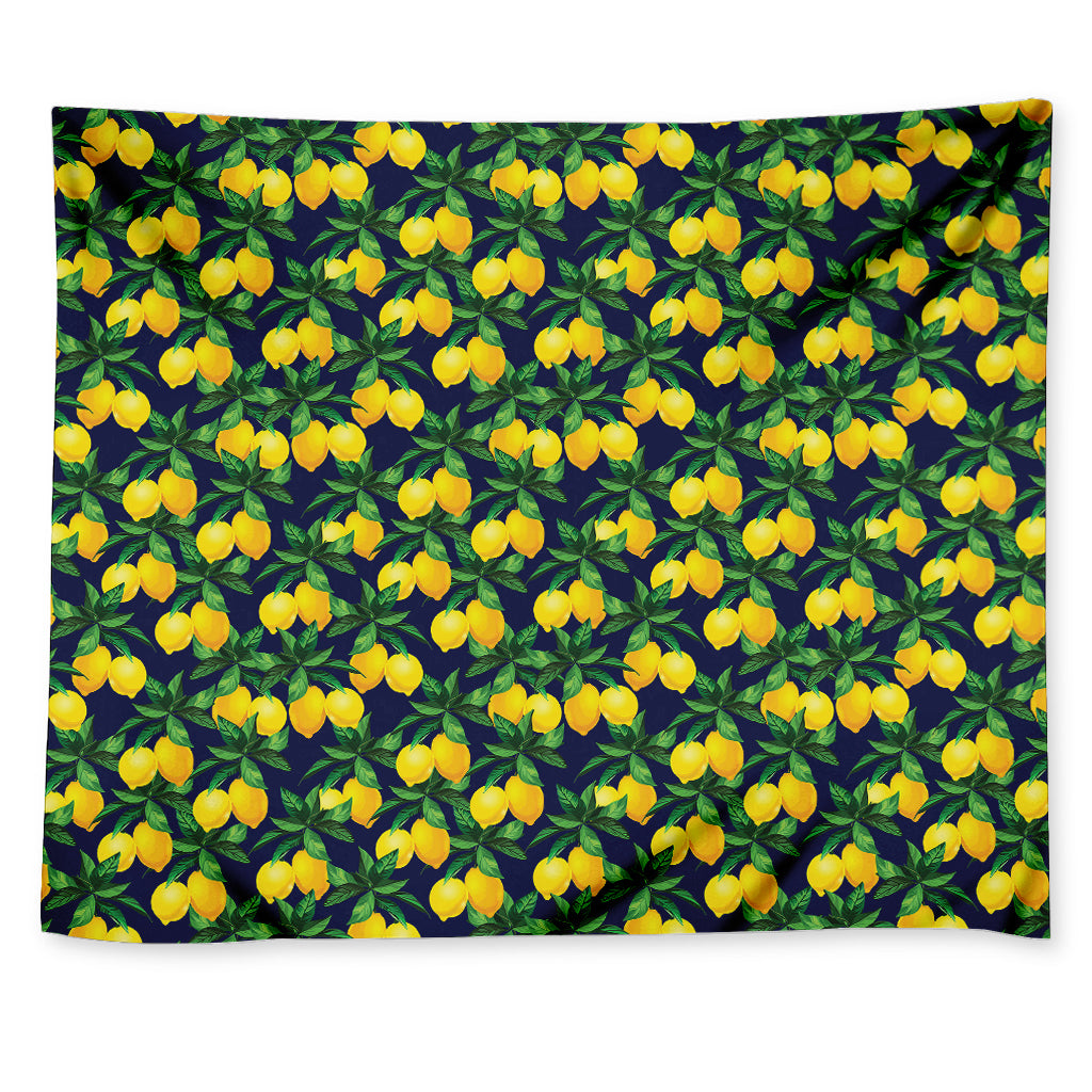 Tropical Lemon Pattern Print Tapestry