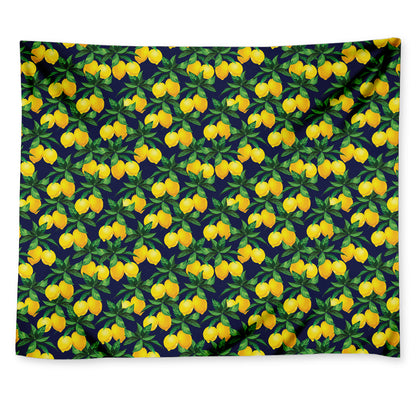 Tropical Lemon Pattern Print Tapestry