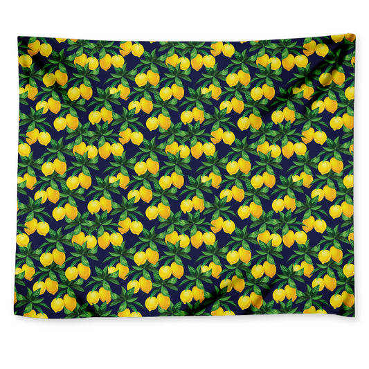 Tropical Lemon Pattern Print Tapestry