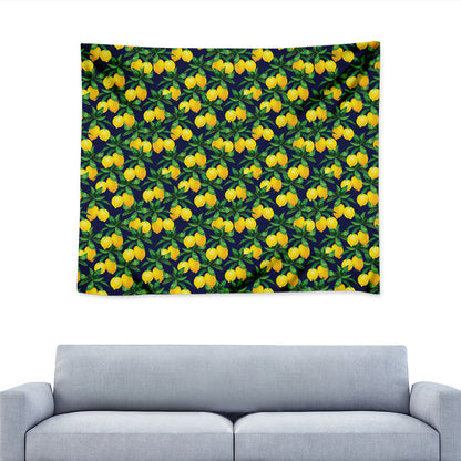 Tropical Lemon Pattern Print Tapestry