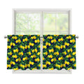 Tropical Lemon Pattern Print Tier Curtains