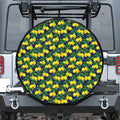 Tropical Lemon Pattern Print Tire Cover