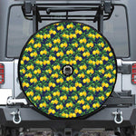 Tropical Lemon Pattern Print Tire Cover With Camera Hole