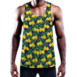 Tropical Lemon Pattern Print Training Tank Top