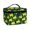 Tropical Lemon Pattern Print Travel Makeup Bag
