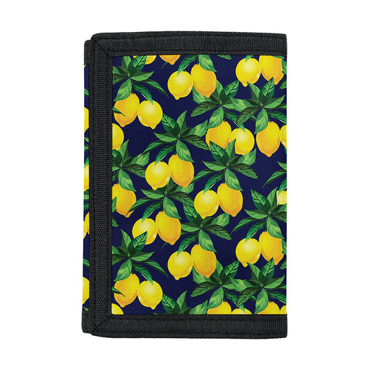 Tropical Lemon Pattern Print Trifold Wallet