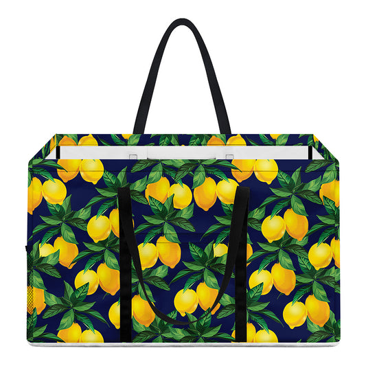 Tropical Lemon Pattern Print Utility Tote Bag