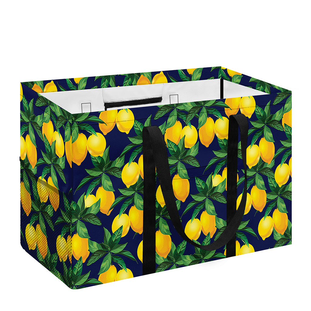 Tropical Lemon Pattern Print Utility Tote Bag
