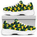 Tropical Lemon Pattern Print White Chunky Shoes