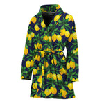 Tropical Lemon Pattern Print Women's Bathrobe