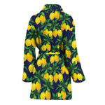 Tropical Lemon Pattern Print Women's Bathrobe