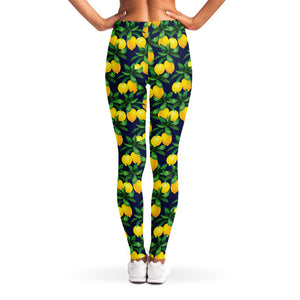 Tropical Lemon Pattern Print Women's Leggings