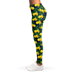 Tropical Lemon Pattern Print Women's Leggings