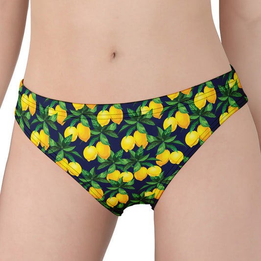 Tropical Lemon Pattern Print Women's Panties