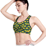 Tropical Lemon Pattern Print Women's Sports Bra