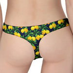 Tropical Lemon Pattern Print Women's Thong