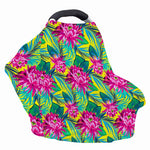 Tropical Lotus Pattern Print Baby Seat Cover