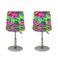 Tropical Lotus Pattern Print Bar Stool Covers