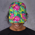 Tropical Lotus Pattern Print Baseball Cap