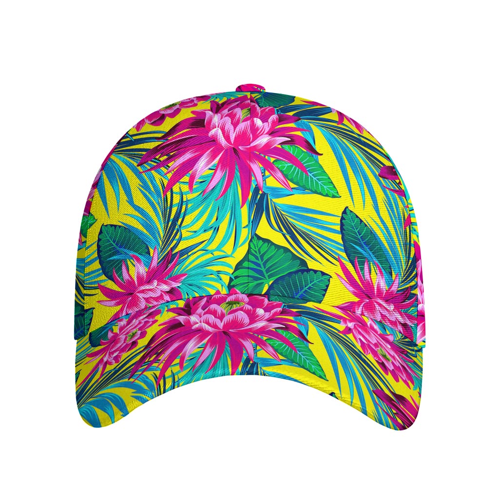 Tropical Lotus Pattern Print Baseball Cap