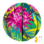 Tropical Lotus Pattern Print Basketball
