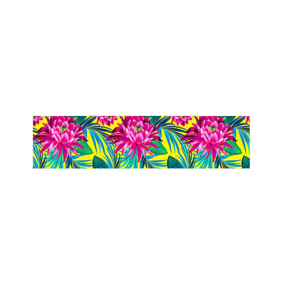 Tropical Lotus Pattern Print Bed Runner