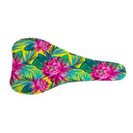 Tropical Lotus Pattern Print Bicycle Seat Cover
