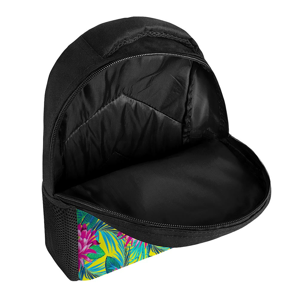 Tropical Lotus Pattern Print Casual Backpack
