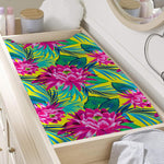 Tropical Lotus Pattern Print Changing Pad Cover