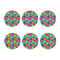 Tropical Lotus Pattern Print Coaster Set