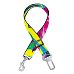 Tropical Lotus Pattern Print Dog Seat Belt