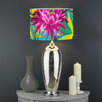 Tropical Lotus Pattern Print Drum Lamp Shade