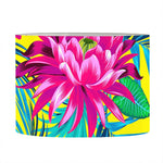 Tropical Lotus Pattern Print Drum Lamp Shade
