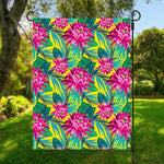 Tropical Lotus Pattern Print Garden Flag