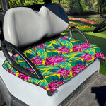 Tropical Lotus Pattern Print Golf Cart Seat Cover