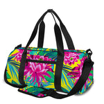 Tropical Lotus Pattern Print Gym Bag