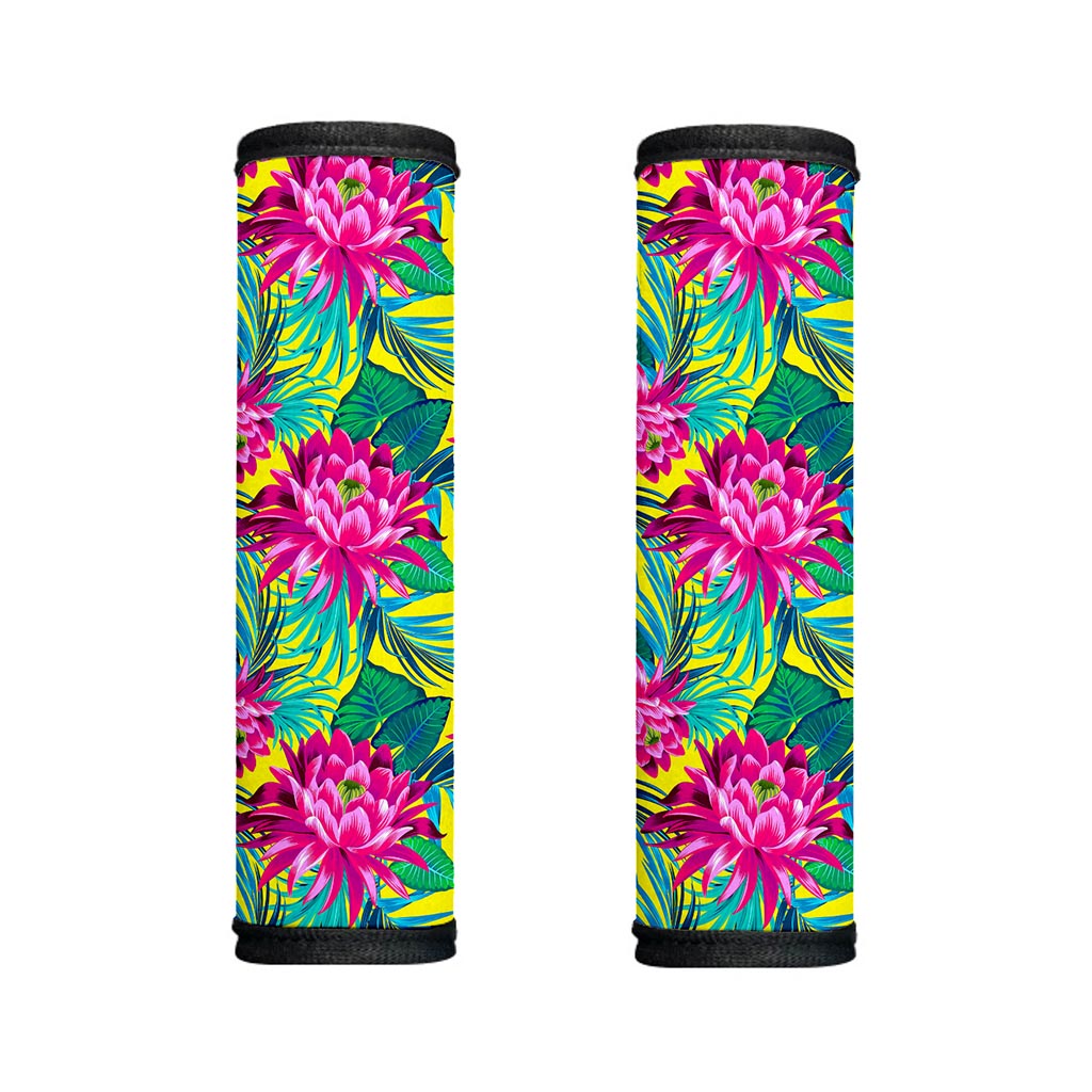 Tropical Lotus Pattern Print Handle Covers