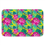 Tropical Lotus Pattern Print Indoor Door Mat