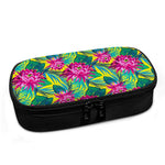 Tropical Lotus Pattern Print Insulin Cooler Travel Case
