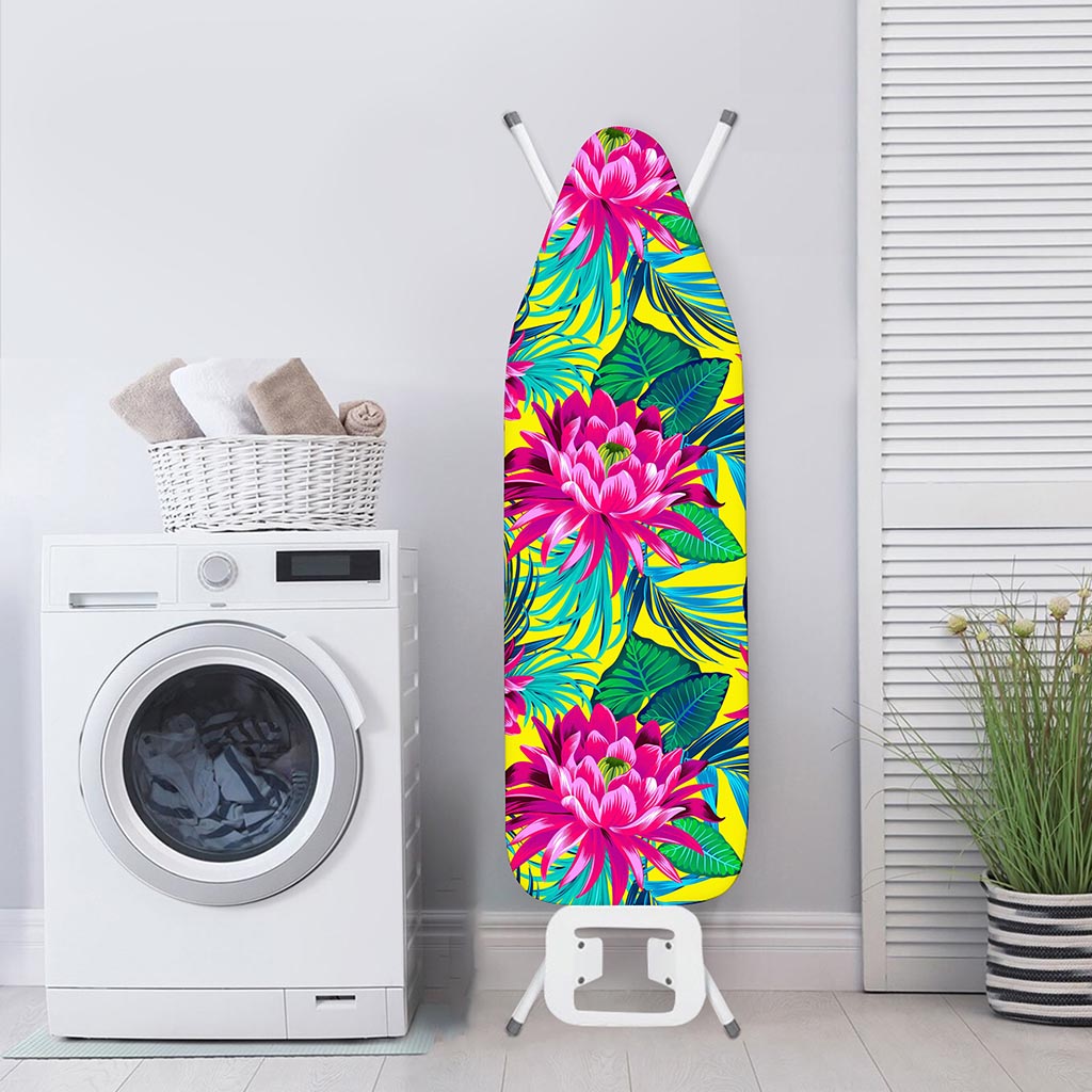 Tropical Lotus Pattern Print Ironing Board Cover