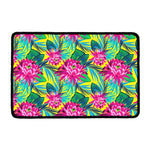 Tropical Lotus Pattern Print Kitchen Mat