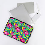 Tropical Lotus Pattern Print Laptop Sleeve