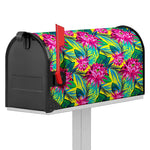 Tropical Lotus Pattern Print Mailbox Cover