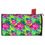 Tropical Lotus Pattern Print Mailbox Cover