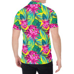 Tropical Lotus Pattern Print Men's Shirt