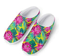 Tropical Lotus Pattern Print Mesh Casual Shoes