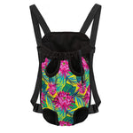 Tropical Lotus Pattern Print Pet Carrier Backpack
