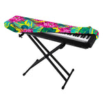 Tropical Lotus Pattern Print Piano Keyboard Cover