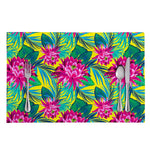 Tropical Lotus Pattern Print Placemat